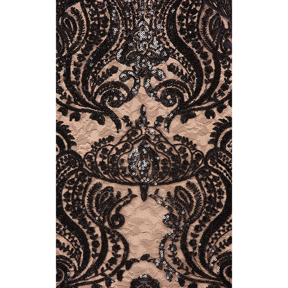 Free People Night Shimmers Mini Dress Black Sheath Sequin Embellished Size 4 NWT - Picture 8 of 15
